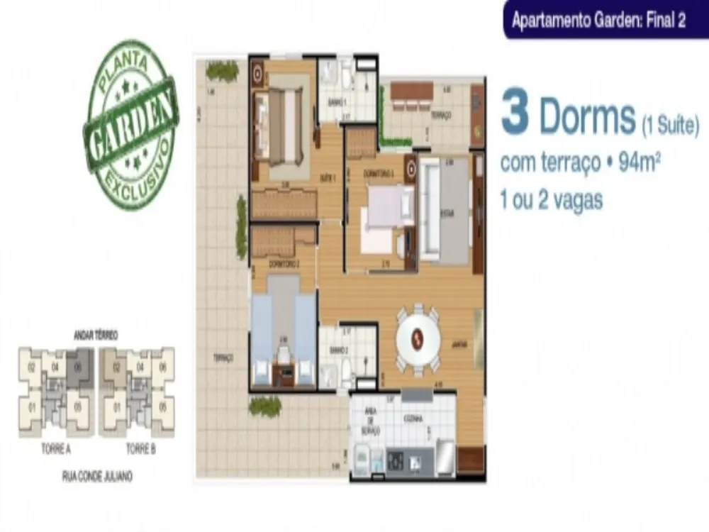 Apartamento, 2 quartos, 55 m² - Foto 3