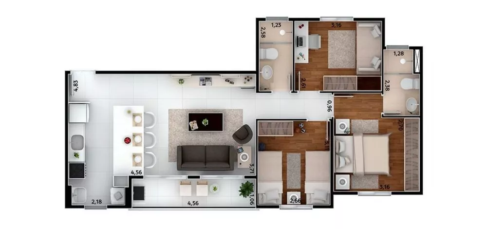 Apartamento, 2 quartos, 58 m² - Foto 12