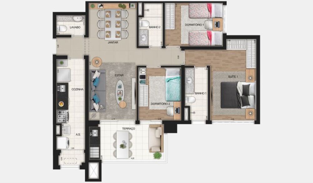 Apartamento, 2 quartos, 67 m² - Foto 4