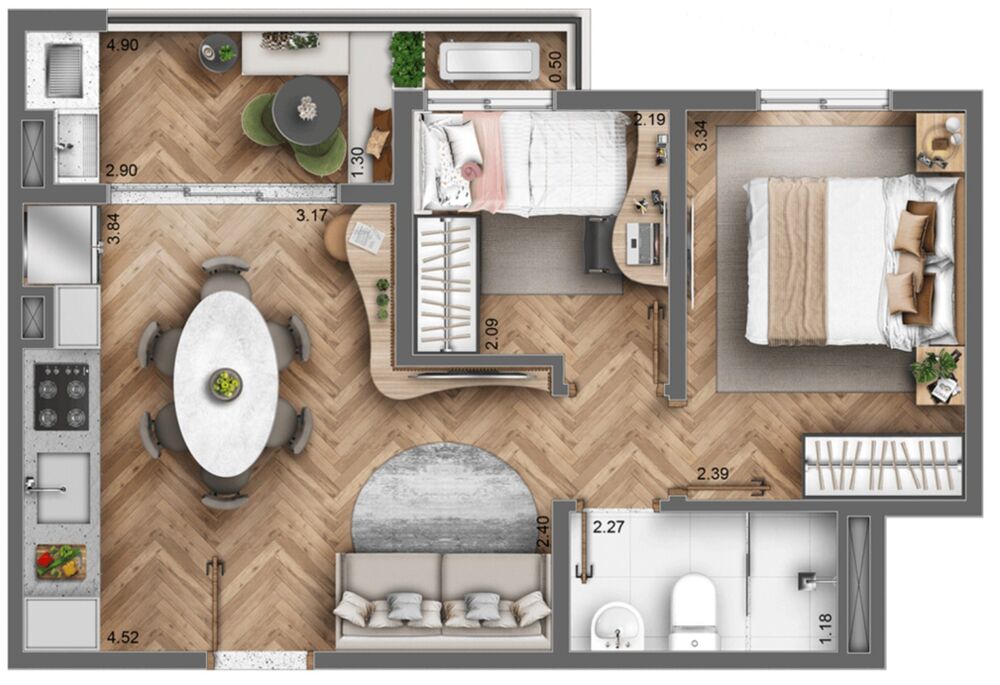Apartamento, 2 quartos, 42 m² - Foto 20