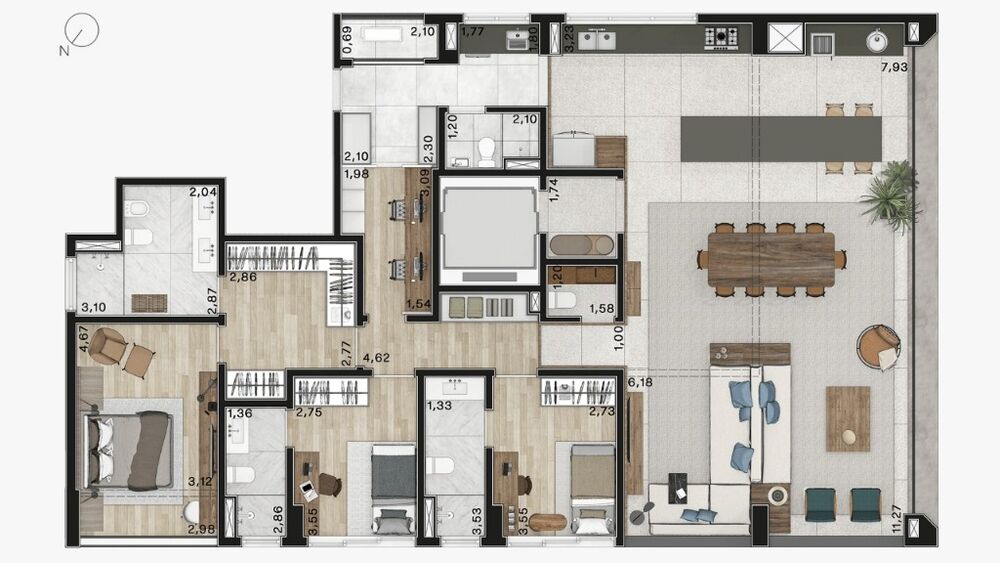 Cobertura, 3 quartos, 378 m² - Foto 5