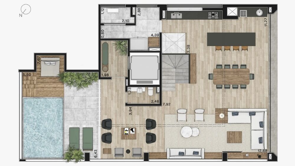 Cobertura, 3 quartos, 378 m² - Foto 2
