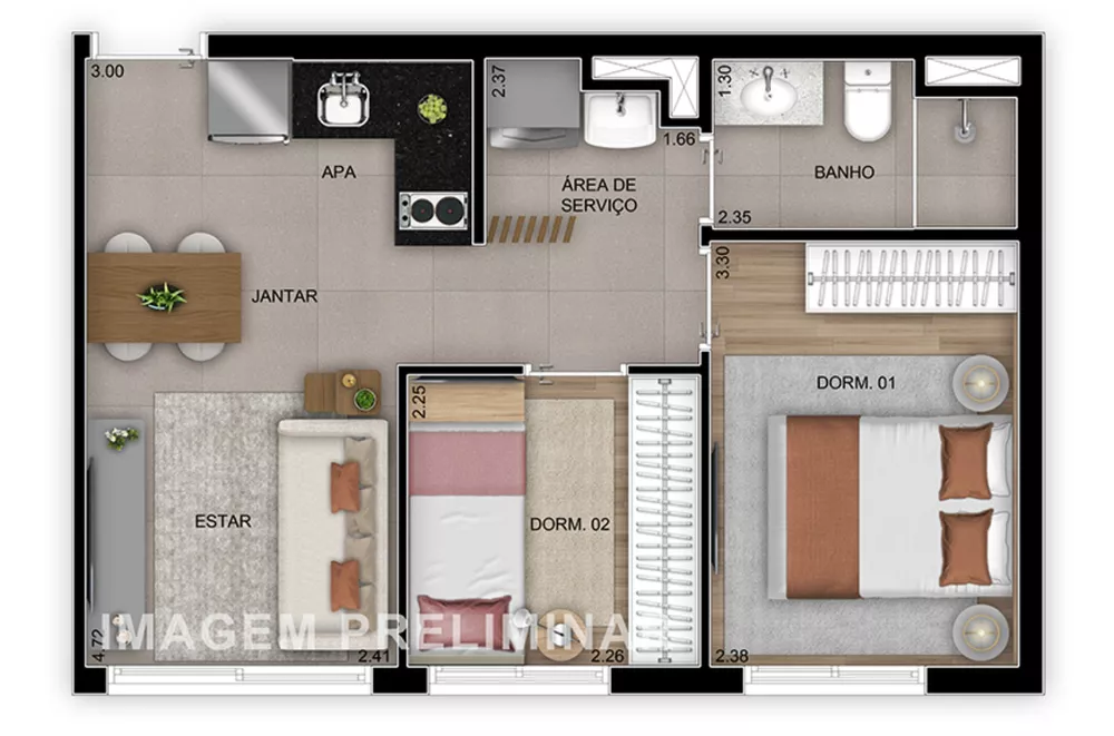 Apartamento, 2 quartos, 67 m² - Foto 11