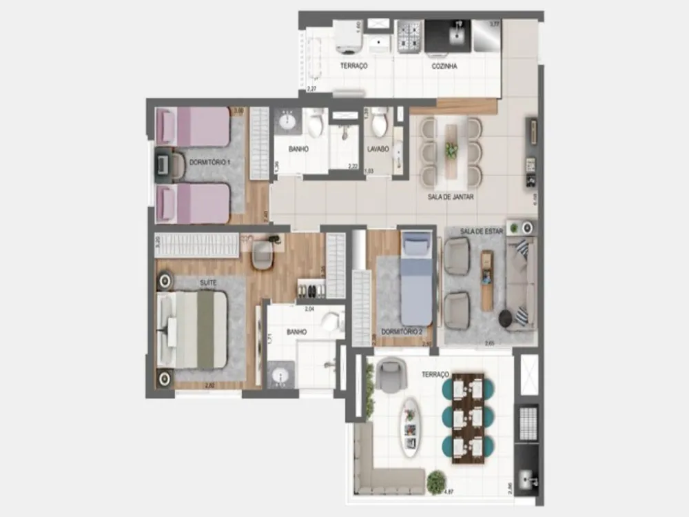 Apartamento, 2 quartos, 66 m² - Foto 8