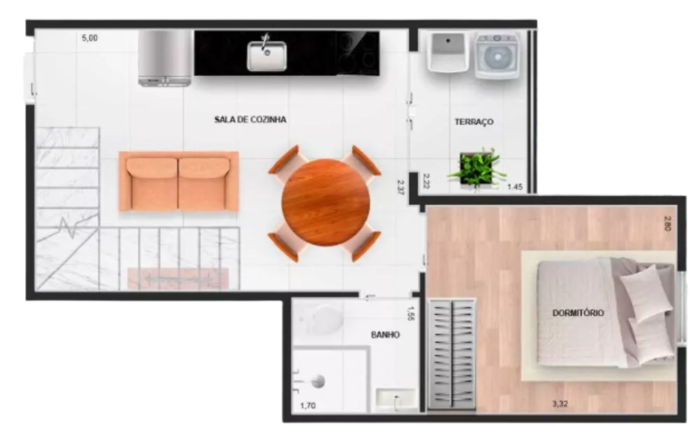 Apartamento, 2 quartos, 42 m² - Foto 4