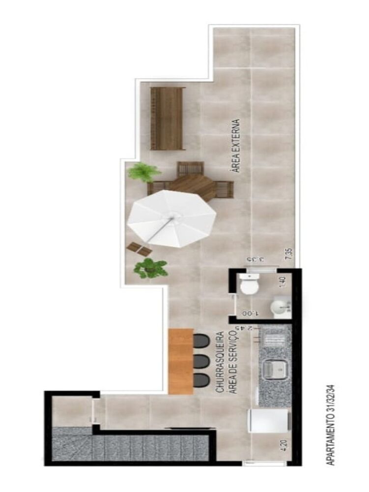 Apartamento, 2 quartos, 45 m² - Foto 3