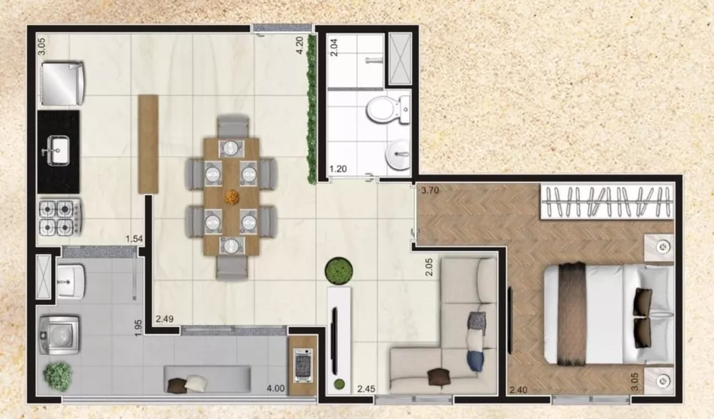 Apartamento, 2 quartos, 42 m² - Foto 21