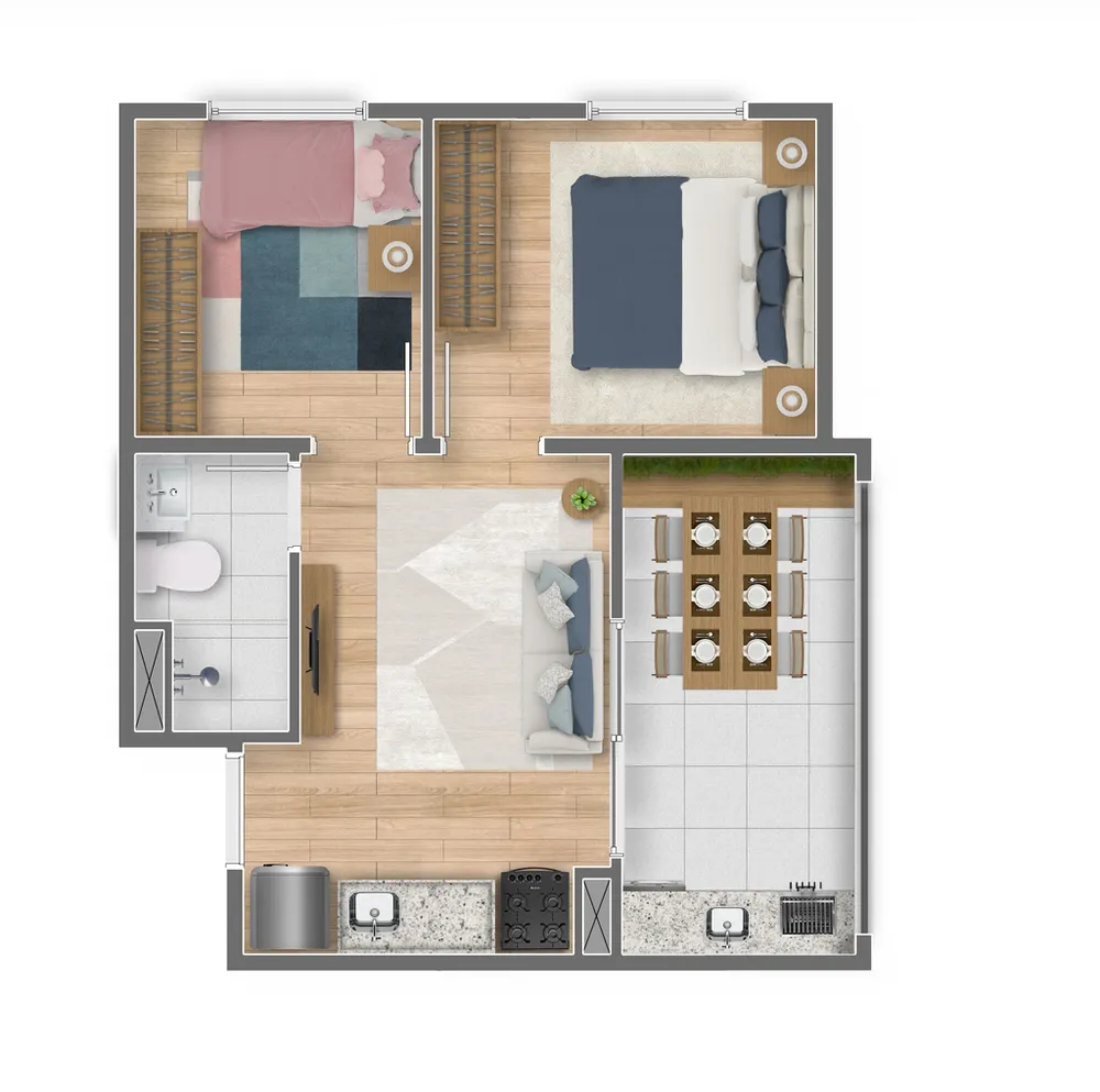 Apartamento, 2 quartos, 33 m² - Foto 4