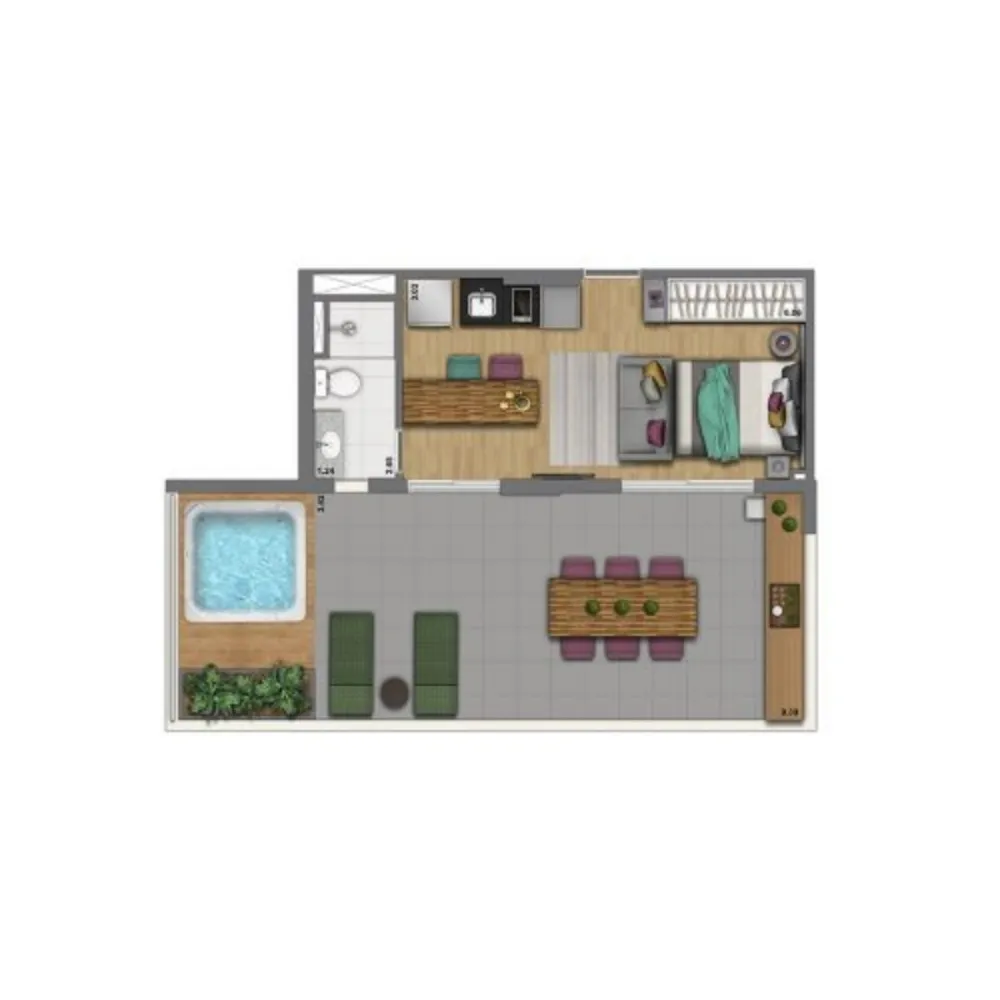 Apartamento, 1 quarto, 30 m² - Foto 8