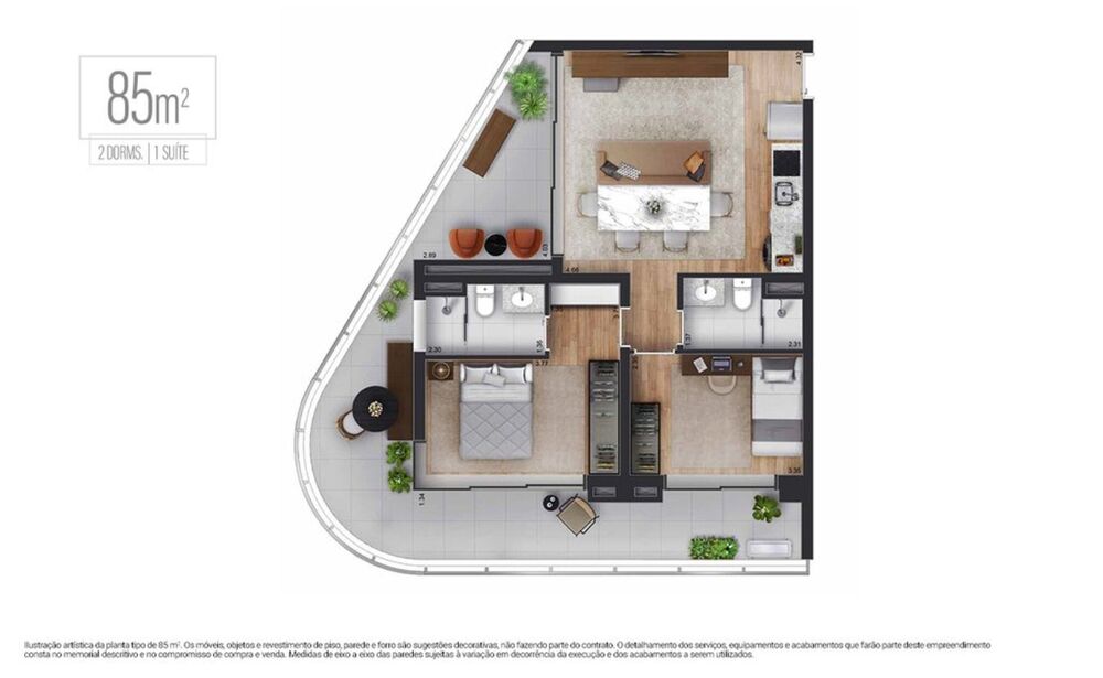Apartamento, 2 quartos, 85 m² - Foto 13
