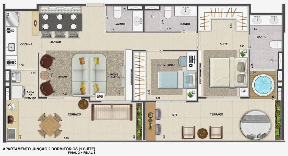 Apartamento, 2 quartos, 54 m² - Foto 2