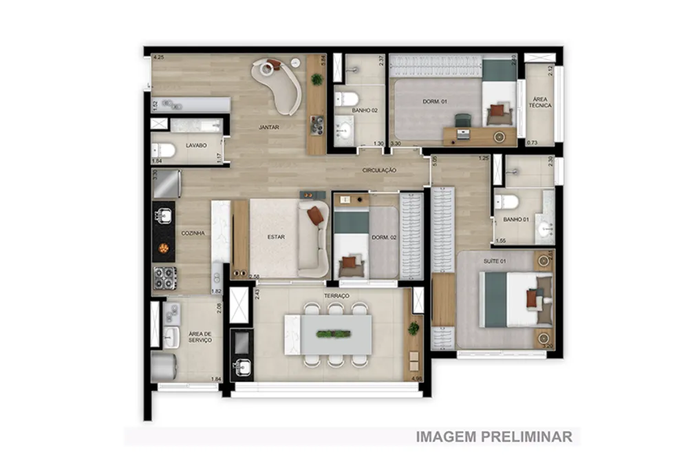 Apartamento, 2 quartos, 73 m² - Foto 4