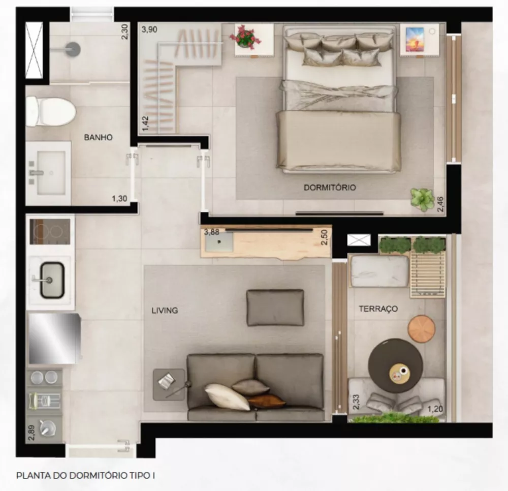 Apartamento, 1 quarto, 30 m² - Foto 10