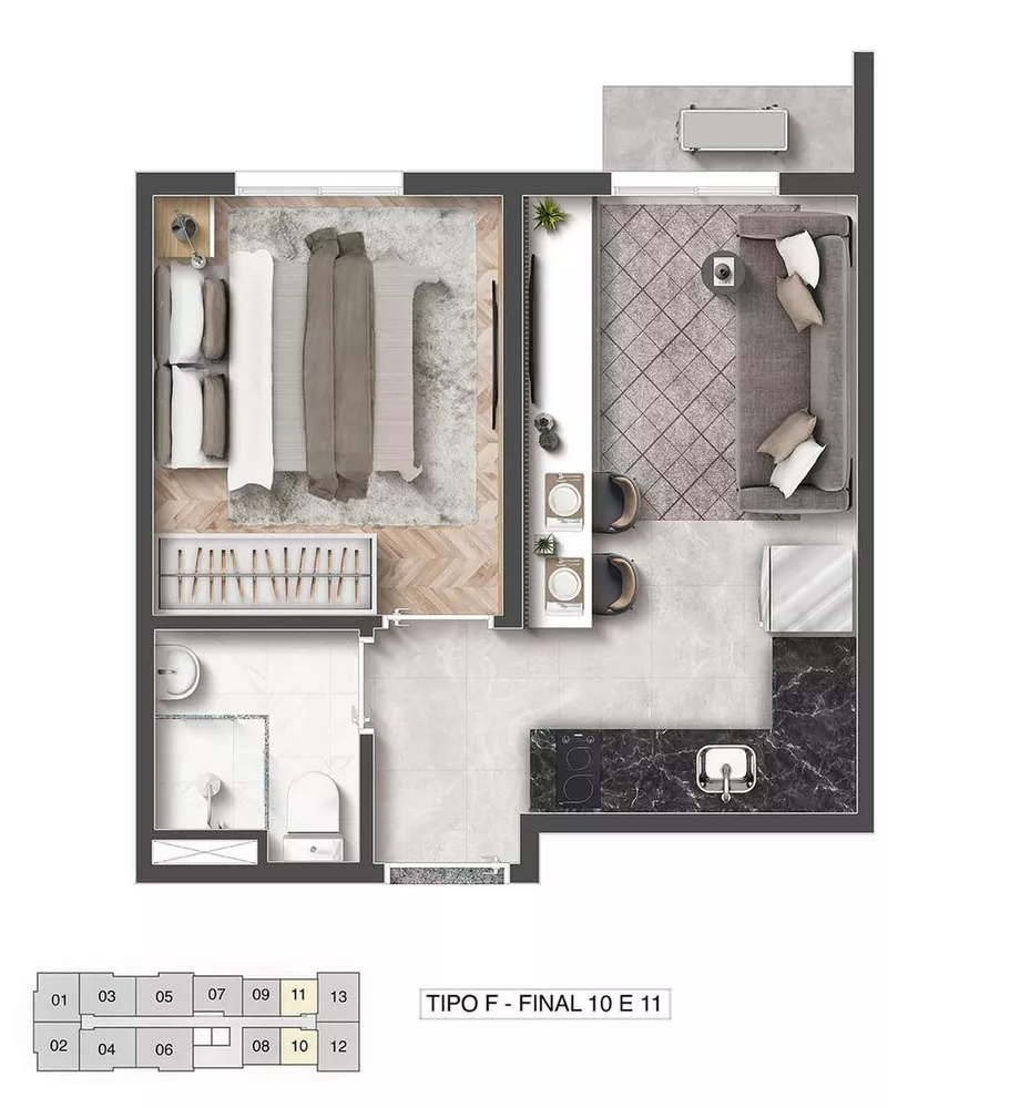 Apartamento, 2 quartos, 42 m² - Foto 6