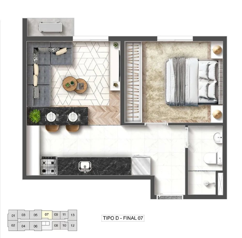 Apartamento, 2 quartos, 42 m² - Foto 16