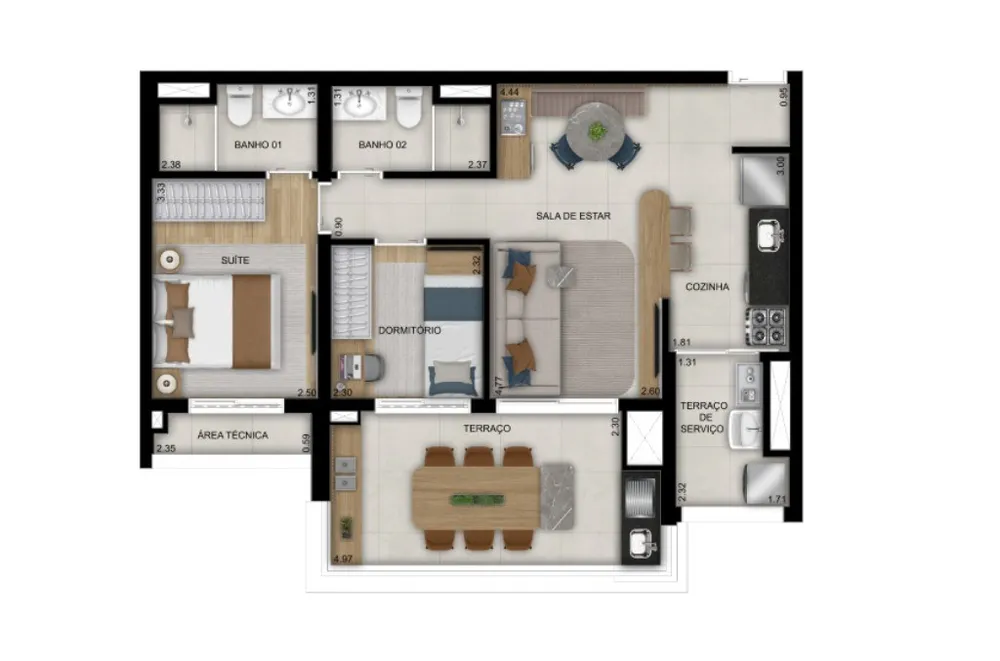 Apartamento, 3 quartos, 92 m² - Foto 6