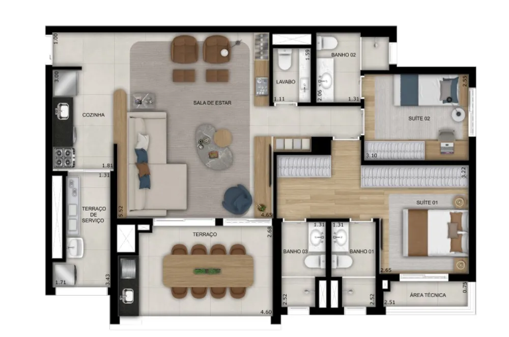 Apartamento, 3 quartos, 92 m² - Foto 12