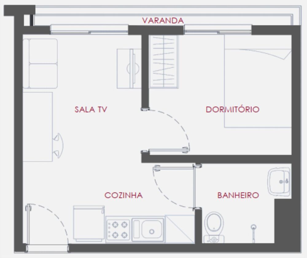Apartamento, 1 quarto, 34 m² - Foto 4