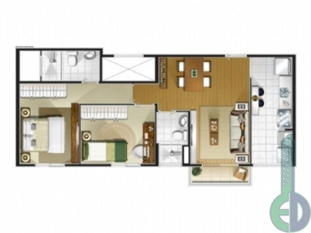 Apartamento à venda com 3 quartos, 65m² - Foto 3