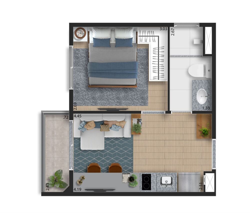 Apartamento, 1 quarto, 35 m² - Foto 18