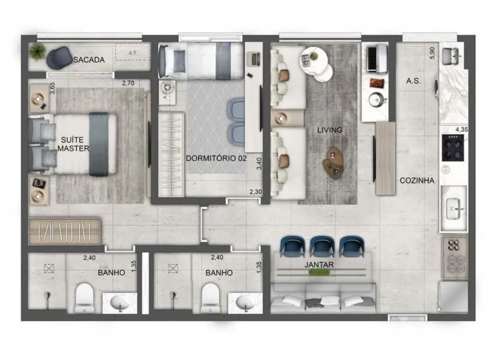Apartamento, 3 quartos, 87 m² - Foto 13