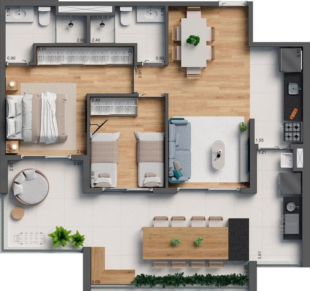 Apartamento, 3 quartos, 125 m² - Foto 7