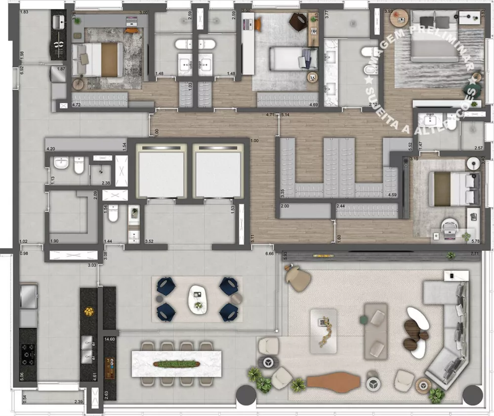 Apartamento, 4 quartos, 298 m² - Foto 10