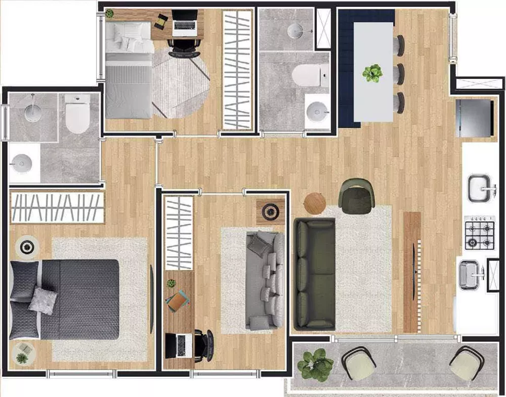 Apartamento, 1 quarto, 39 m² - Foto 16