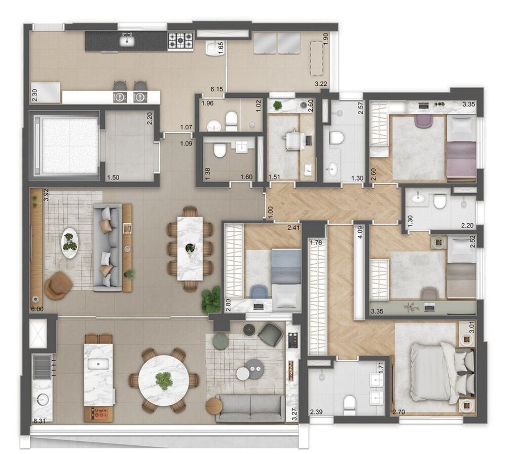 Apartamento, 4 quartos, 165 m² - Foto 7
