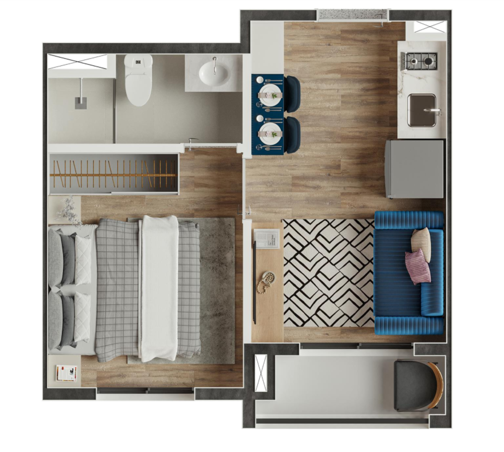 Apartamento, 1 quarto, 41 m² - Foto 5