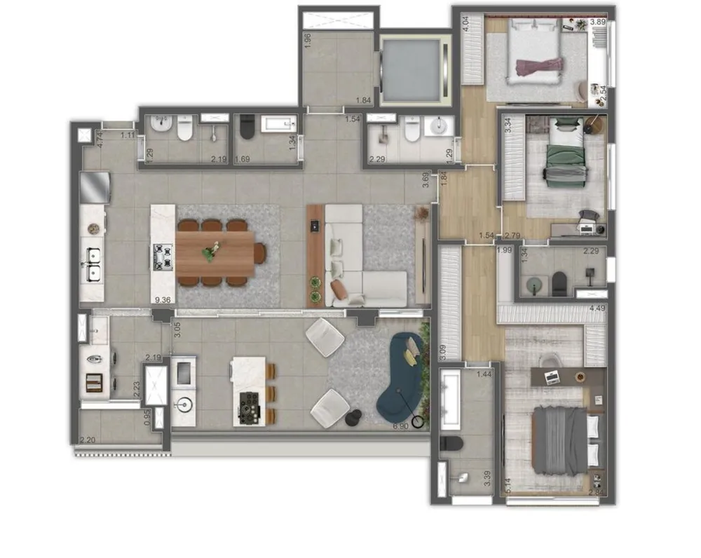 Apartamento, 4 quartos, 194 m² - Foto 3