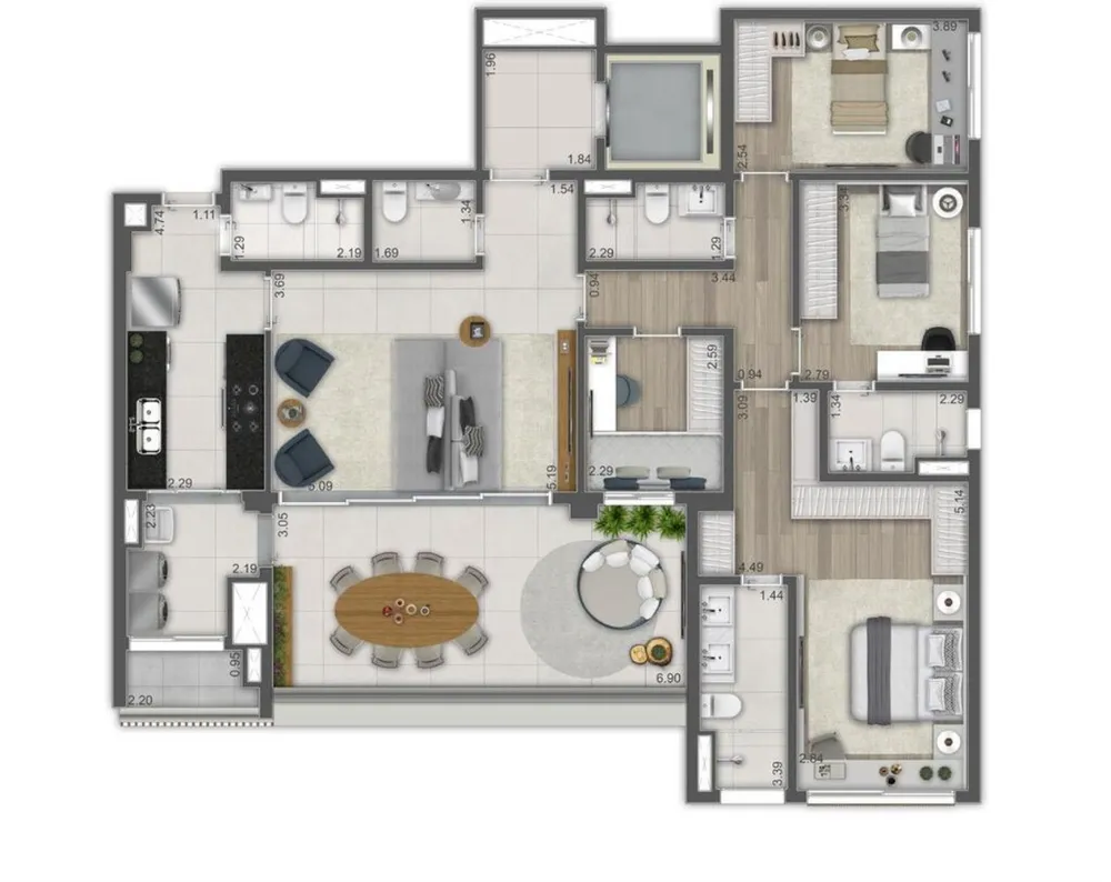 Apartamento, 4 quartos, 194 m² - Foto 4
