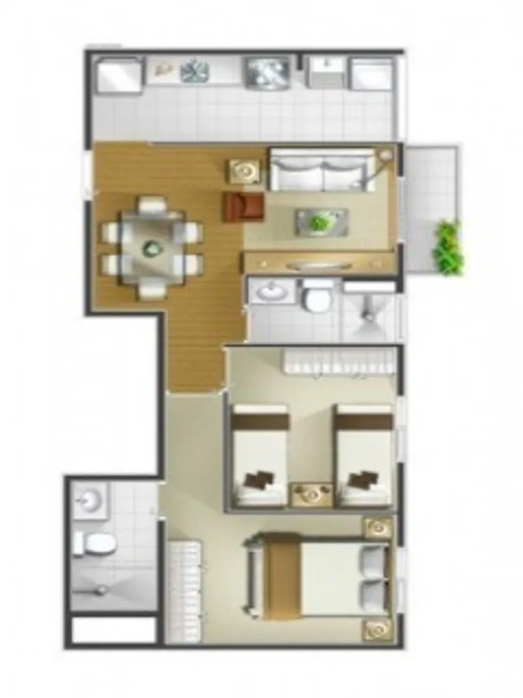Apartamento, 3 quartos, 69 m² - Foto 2