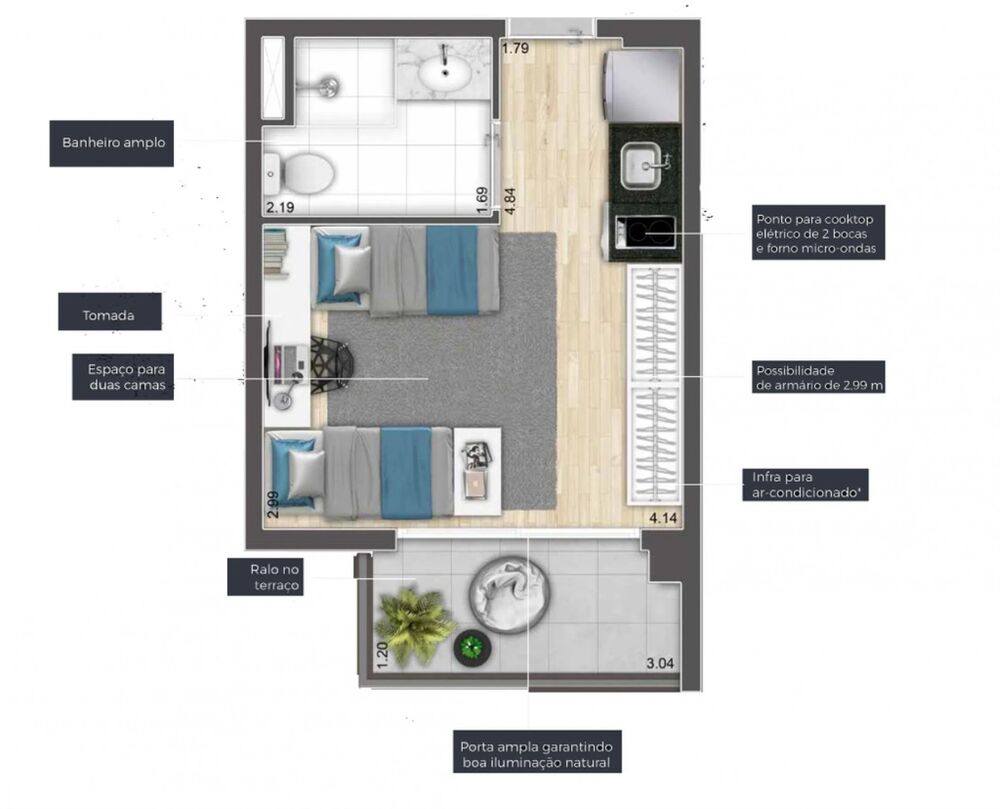 Apartamento, 1 quarto, 26 m² - Foto 19