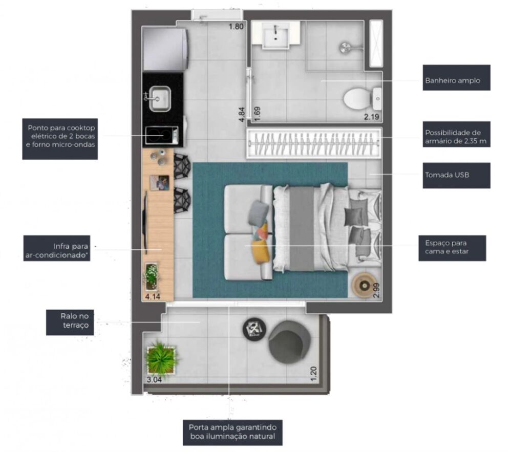 Apartamento, 1 quarto, 26 m² - Foto 18