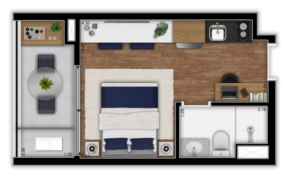 Apartamento, 1 quarto, 24 m² - Foto 4