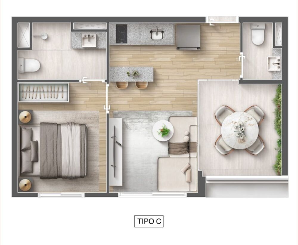 Apartamento, 1 quarto, 35 m² - Foto 7