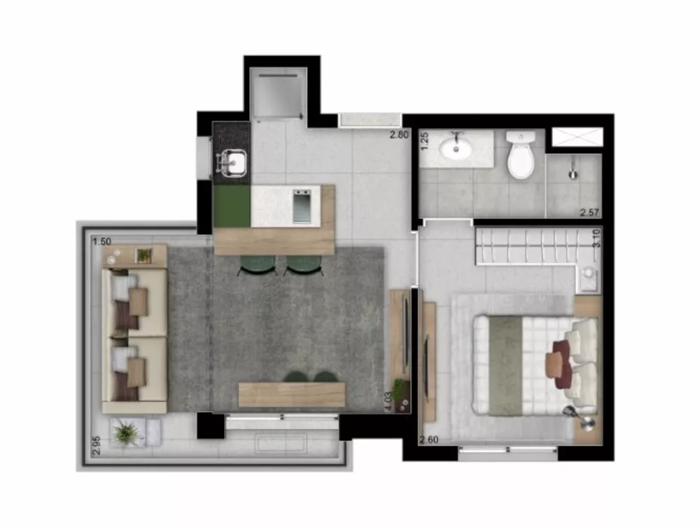 Apartamento, 2 quartos, 55 m² - Foto 4