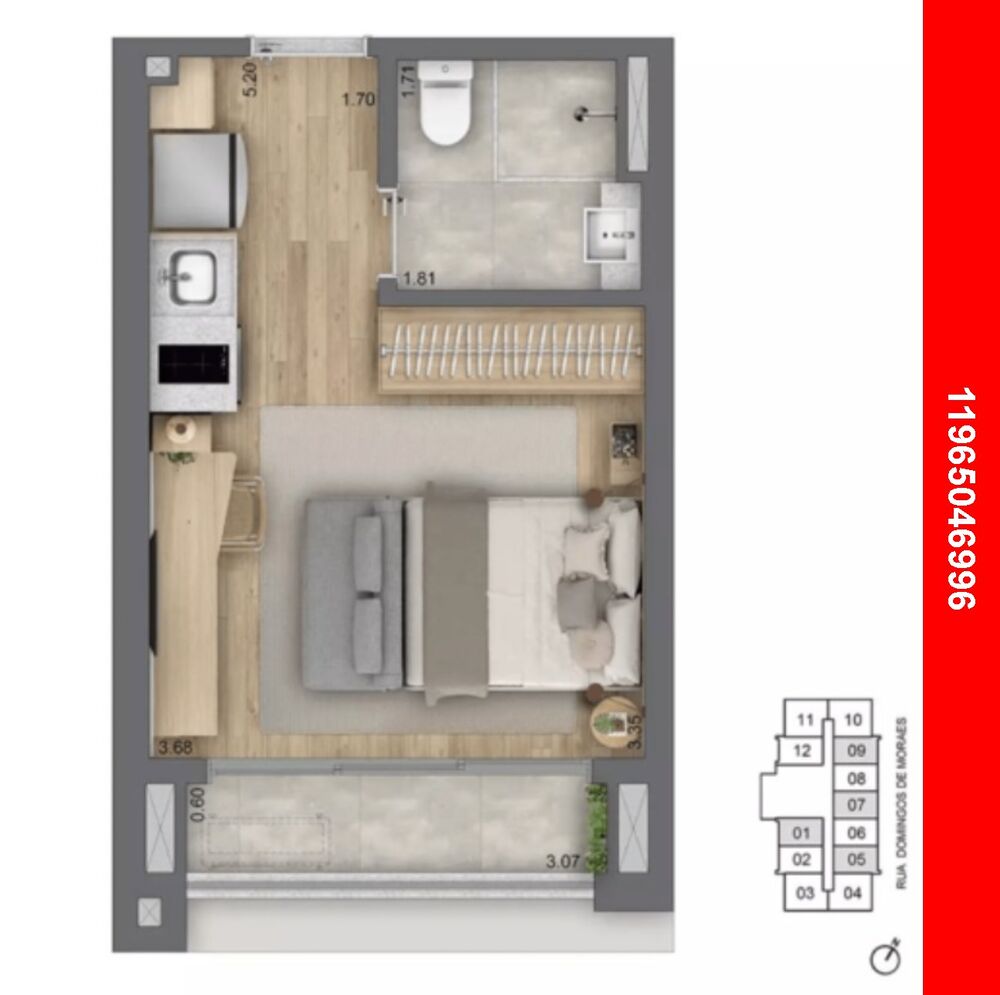Kitnet-Studio, 26 m² - Foto 4