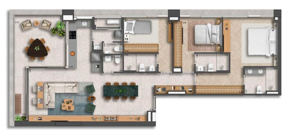 Apartamento, 2 quartos, 137 m² - Foto 8
