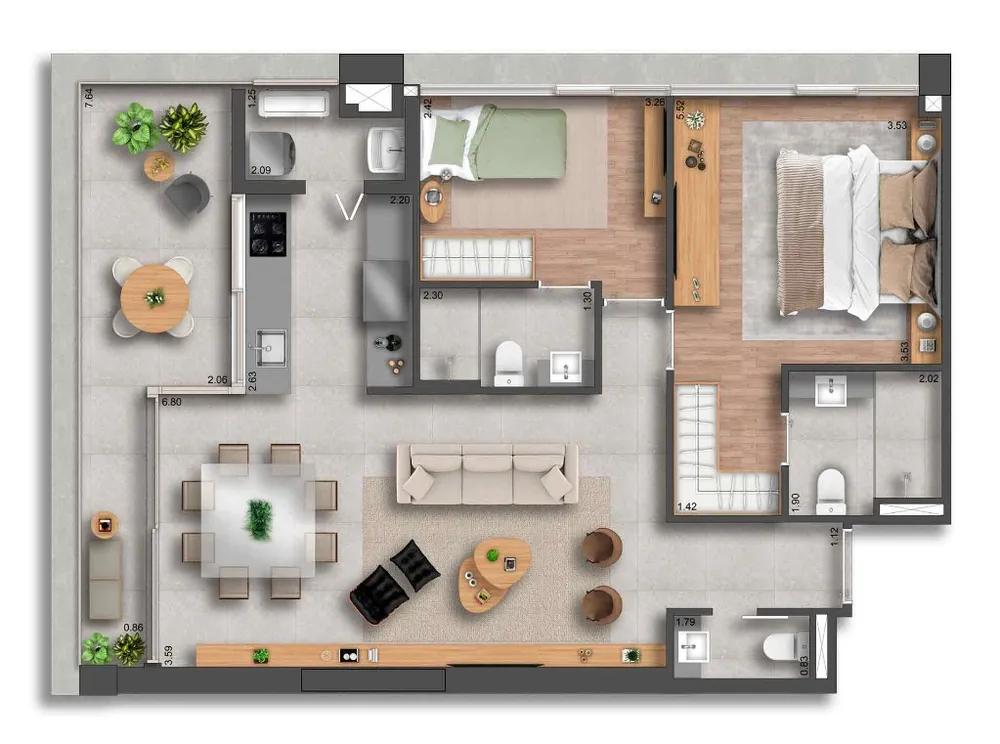 Apartamento, 2 quartos, 137 m² - Foto 10