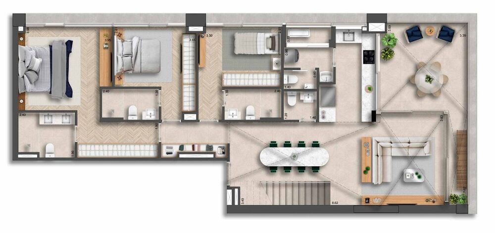 Apartamento, 2 quartos, 137 m² - Foto 6