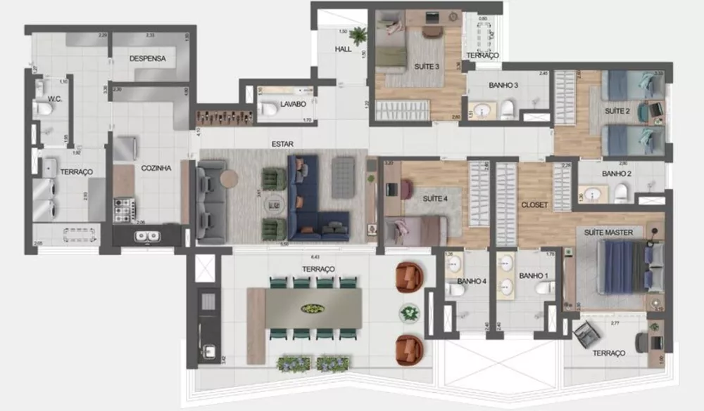 Apartamento, 3 quartos, 120 m² - Foto 2