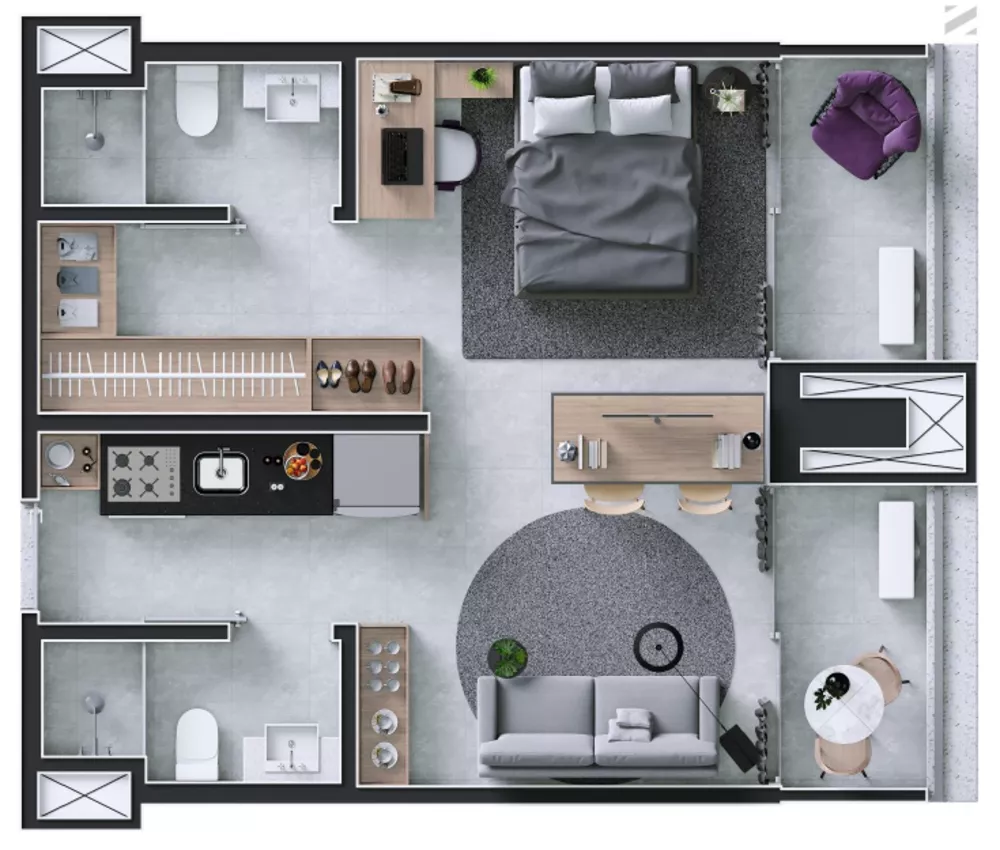 Apartamento, 1 quarto, 39 m² - Foto 3