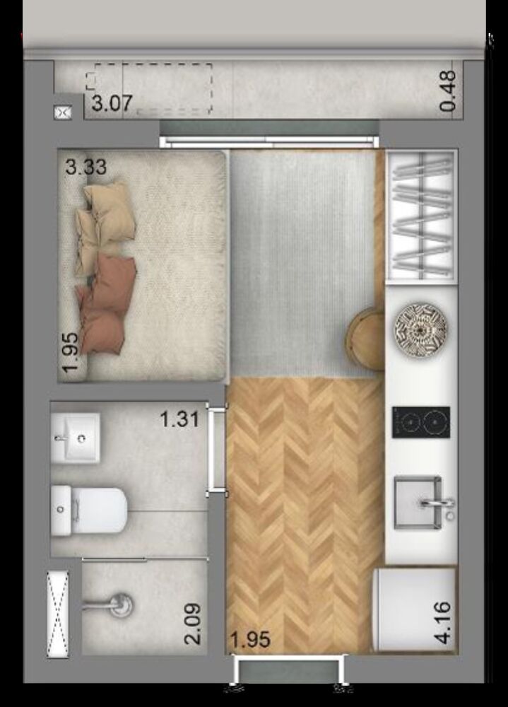 Apartamento, 1 quarto, 29 m² - Foto 24