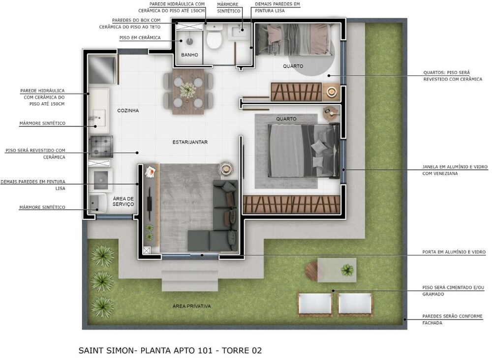Apartamento, 2 quartos, 37 m² - Foto 8