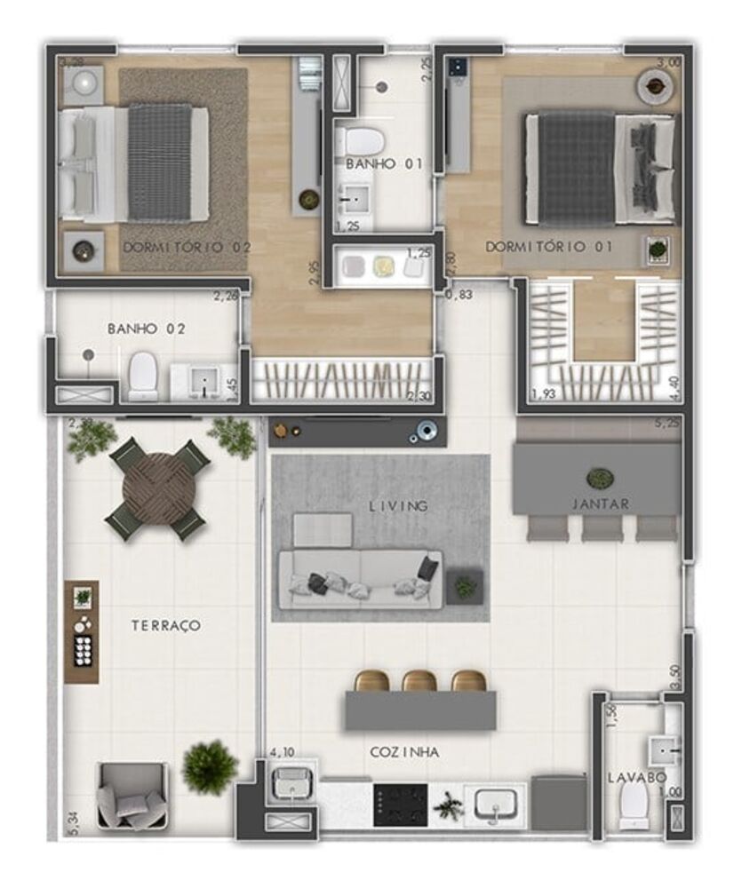 Apartamento à venda com 2 quartos, 66m² - Foto 8
