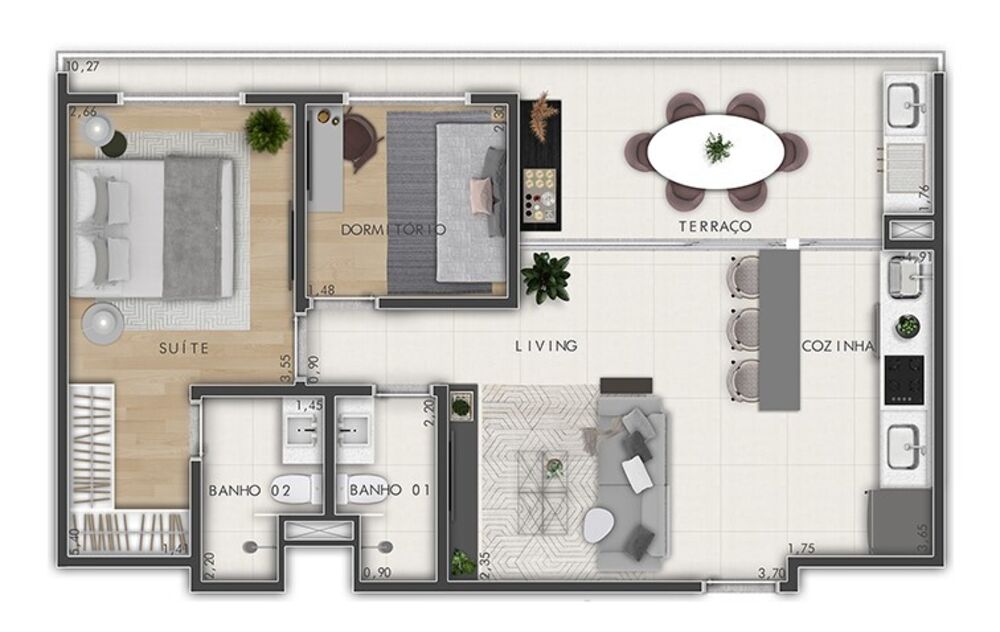 Apartamento à venda com 2 quartos, 66m² - Foto 7