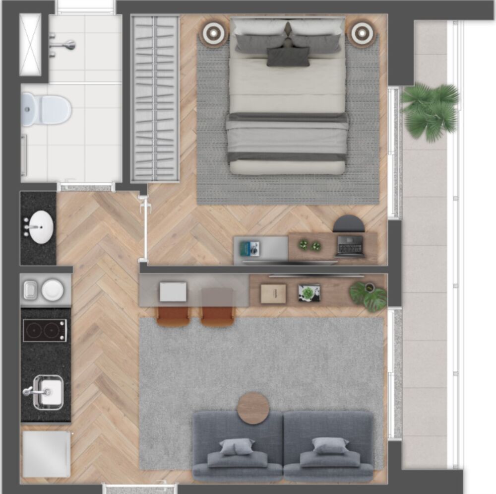 Apartamento, 1 quarto, 27 m² - Foto 13