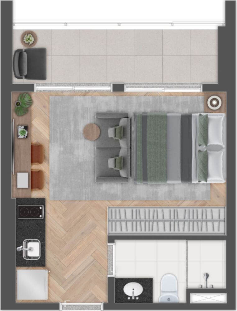 Apartamento, 1 quarto, 27 m² - Foto 10